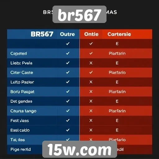 Comparativo entre br567 e outras plataformas de jogos
